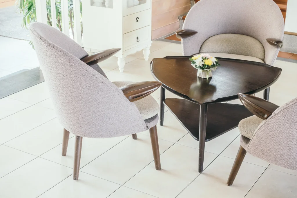 custom live-edge coffee table in a modern Sydney living room